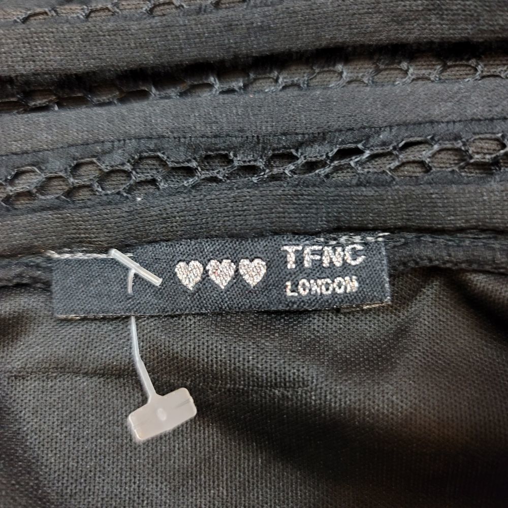 TFNC Striped Mesh Black Circle Skirt Size Small - Picture 5 of 8